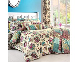 Tweepersoons Beddengoedset met Kussenslopen - Blauwgroen