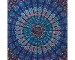 Tweepersoons Katoenen Sprei - Klassieke Mandala - Wanddoek - Wandkleed - Bedsprei - 230x200cm