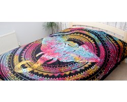 Tweepersoons Katoenen Sprei - Winter Boom - Wanddoek - Wandkleed - Bedsprei - 230x200cm
