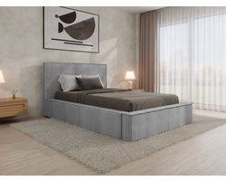 Tweepersoonsbed 120x200cm- SANA - zonder matras - Grijs