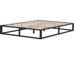 Tweepersoonsbed bedframe bed metaal 140 x 190 cm - Zwart