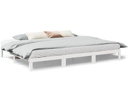 Tweepersoonsbed | Dubbelbed | Volwassenenbed | Bedframe Family zonder matras 240x200 cm massief grenenhout wit