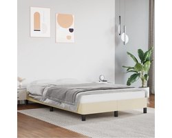 Tweepersoonsbed | Dubbelbed | Volwassenenbed | Bedframe kunstleer crèmekleurig 120x200 cm