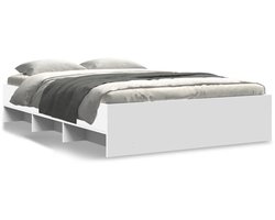 Tweepersoonsbed | Dubbelbed | Volwassenenbed | Bedframe massief hout wit 120x200 cm