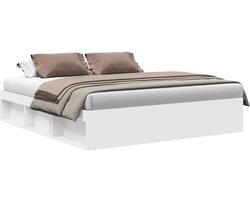 Tweepersoonsbed | Dubbelbed | Volwassenenbed | Bedframe wit 180x200 cm Super King Size