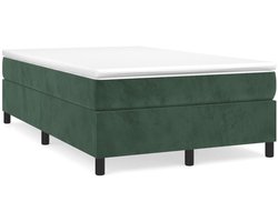 Tweepersoonsbed | Dubbelbed | Volwassenenbed | Boxspring bed 120x200 cm fluweel donkergroen