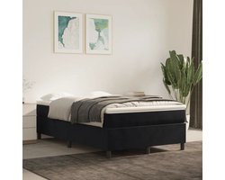 Tweepersoonsbed | Dubbelbed | Volwassenenbed | Boxspring bed 120x200 cm fluweel zwart