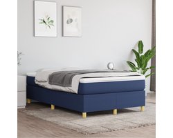 Tweepersoonsbed | Dubbelbed | Volwassenenbed | Boxspring bed 120x200 cm stof blauw