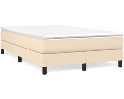 Tweepersoonsbed | Dubbelbed | Volwassenenbed | Boxspring bed 120x200 cm stof crèmekleurig
