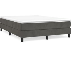 Tweepersoonsbed | Dubbelbed | Volwassenenbed | Boxspring bed 140x200 cm fluweel donkergrijs