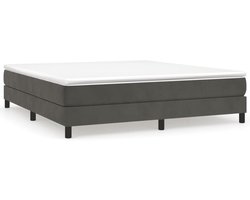 Tweepersoonsbed | Dubbelbed | Volwassenenbed | Boxspring bed 180x200 cm fluweel donkergrijs