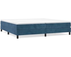 Tweepersoonsbed | Dubbelbed | Volwassenenbed | Boxspring bed 200x200 cm fluweel donkerblauw