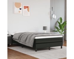 Tweepersoonsbed | Dubbelbed | Volwassenenbed | Boxspring bed kunstleer zwart 120x200 cm