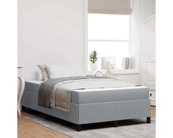 Tweepersoonsbed | Dubbelbed | Volwassenenbed | Boxspring bed Lichtgrijs en zwart 120 x 200 cm