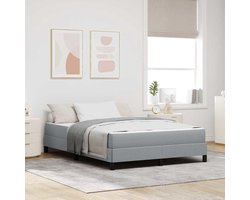 Tweepersoonsbed | Dubbelbed | Volwassenenbed | Boxspring bed met matras Lichtgrijs 140 x 190 cm Stof
