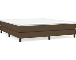 Tweepersoonsbed | Dubbelbed | Volwassenenbed | Boxspring bed stof donkerbruin 180x200 cm