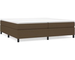 Tweepersoonsbed | Dubbelbed | Volwassenenbed | Boxspring bed stof donkerbruin 200x200 cm