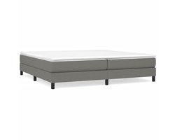 Tweepersoonsbed | Dubbelbed | Volwassenenbed | Boxspring bed stof donkergrijs 200x200 cm