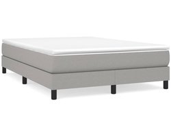 Tweepersoonsbed | Dubbelbed | Volwassenenbed | Boxspring bed stof lichtgrijs 140x200 cm