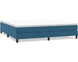 Tweepersoonsbed | Dubbelbed | Volwassenenbed | Boxspring zonder matras fluweel donkerblauw 200x210 cm