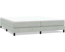 Tweepersoonsbed | Dubbelbed | Volwassenenbed | Boxspring zonder matras fluweel lichtgrijs 200x220 cm