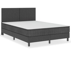 Tweepersoonsbed | Dubbelbed | Volwassenenbed | Boxspringframe stof grijs 160x200 cm