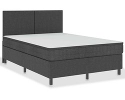 Tweepersoonsbed | Dubbelbed | Volwassenenbed | Boxspringframe stof grijs 160x200 cm
