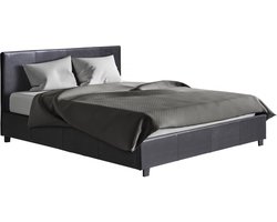 Tweepersoonsbed met opbergruimte bed "Carla" - 140 x 190 cm - Zwart