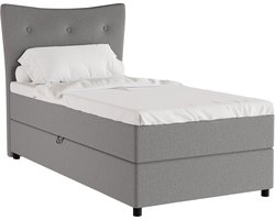 Tweepersoonsbed NEVADA / Eenpersoonbed 100 x 200 cm met hoogwaardige Bonell-matras en topper