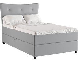 Tweepersoonsbed NEVADA / Eenpersoonbed 120 x 200 cm met hoogwaardige Bonell-matras en topper