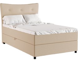 Tweepersoonsbed NEVADA / Eenpersoonbed 120 x 200 cm met hoogwaardige Bonell-matras en topper