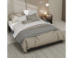 Tweepersoonsbedden - 140x200CM - Modern Simpel Bedframe Met Gaslift - Velours - Grijs (Geen Matras)