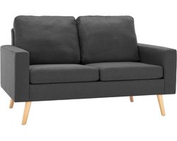 Tweezitsbank | 2-zitsbank stof donkergrijs