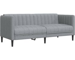 Tweezitsbank | 2-zitsbank stof lichtgrijs