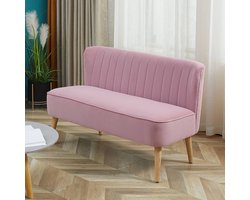 Tweezitsbank – Luxe Living - Stoffen bekleding – Lounge design - Roze