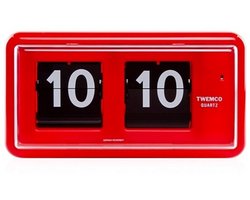 Twemco | Flipklok | QT-30 | Rood | Flip Clock | Flip Klok | Retro Klok | Digitale Klok | Digitale Wandklok| Digitale Klok Op Batterijen | Vintage Klok | Retro | Long life Mechanism