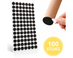 Twenty4seven® Anti Kras Vloerbeschermer - 100 Stuks - Stoelpoot Beschermers - Zelfklevend Meubelvilt - Stoelviltjes - Viltjes van Ø15mm & 3mm Dik