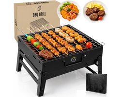 Twenty4seven® Tafel BBQ Grill Houtskool - Mini Barbecue Opvouwbaar & Draagbaar - Klein Formaat voor Camping, Balkon, Tuin & Vakantie
