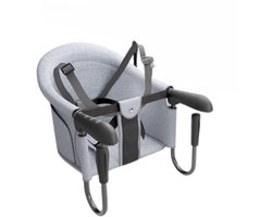 Twinkler Tafelhangstoel Grijs - Opvouwbare Kinderstoel - Eetstoel Baby - Kinderstoel Inklapbaar - Babystoel voor aan Tafel - Hang Kinderstoel Grijs