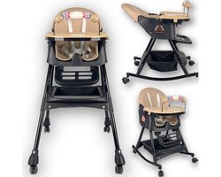 Twinky® Kinderstoel SWING – 3-in-1 Kinderstoeltje Set met Schommel & Ligfunctie – Inklapbare Eetstoel Baby en Babystoel Voor Aan Tafel – Kinderzetel, Peuterstoeltje en Meegroeistoel in 1