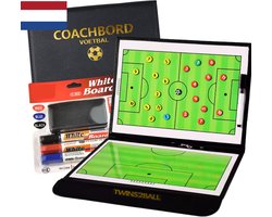 Twins2ball - Tacktiekbord voetbal + INCLUSIEF whiteboard markerset - coachmap voetbal - coachbord - tacktiekbord - trainersmap - voetbal - coachmap - Goud