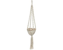 Twisted Macramé Plantenhouder - Hangmand - Plantenbak voor binnen - Decoratief tintje - 25 cm x 135 cm x 25 cm