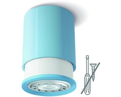 Twister Classic Spot – Plafondlamp – schroefloze montage (1 haak) – GU10-fitting – Blauw