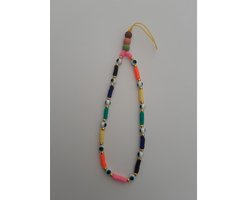 TWOA-telefoonsieraad –telefoonarmband – telefoonkoord - telefoonketting met vrolijke kralen oog kleuren reeks