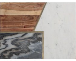 Typhoon Elements serveerplank uit acaciahout; marmer en steen 30x39.5x1cm