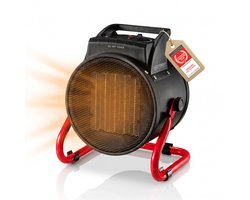 TZS First Austria Keramische Ventilatorkachel 3000W - 2 Warmtestanden met Thermostaat, Oververhittingsbeveiliging & Draagbeugel - Zwart