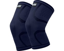 U Fit One 2 Stuks Knie Brace - Knee Sleeves - Kniebeschermers - Knieband - Knee Support & Bandage - Sportbrace - Maat M - Donker Blauw