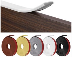 U-vormige randafwerking, flexibele TPE tafelhoekbeschermer, zelfklevende tafelhoekbeschermer, geschikt voor tafel- en meubelhoeken (3m x 12mm, Wit).