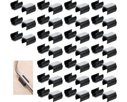 U-vormige viltglijders voor 48 stuks schommelstoelen, antislip meubelglijders voor vloerbescherming en geluidsdemping, grijs, geschikt voor ronde buisstoelen