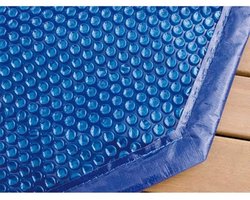 UBBINK achthoekige houten zwembadbubbelafdekking 300x490 - Blauw - 400 micron
